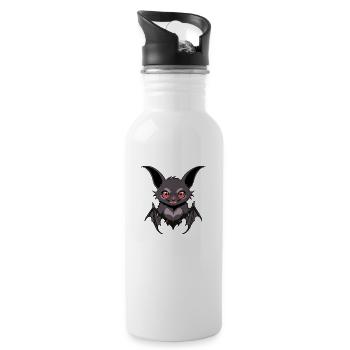 Unique Bat Illustration - 20 oz Water Bottle - white - Right