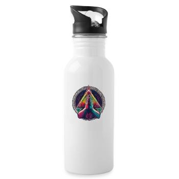 Praying Illuminati - 20 oz Water Bottle - white - Right