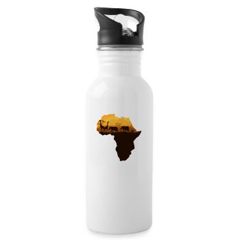 Africa - 20 oz Water Bottle - white - Right