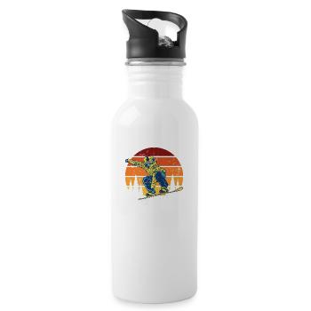 Snowboard Snowboarding Snowboarder Vintage Clothin - 20 oz Water Bottle - white - Right