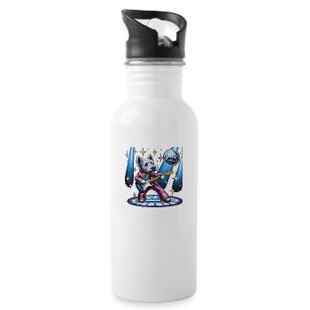 Disco Scottish Terrier dog - 20 oz Water Bottle - white - Right