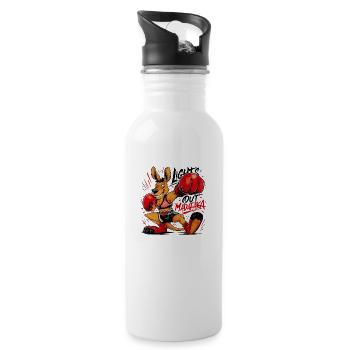 Lights Out Kangaroo Boxer - 20 oz Water Bottle - white - Right