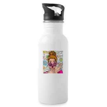 Girl - 20 oz Water Bottle - white - Right