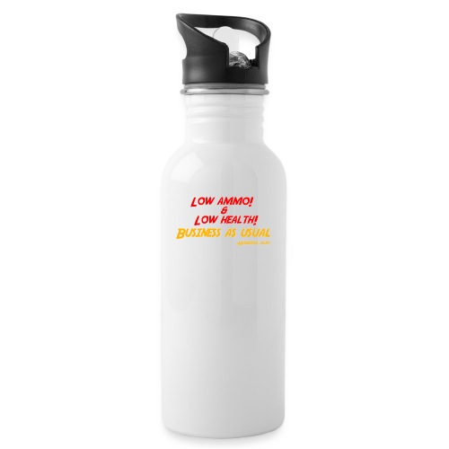 Low ammo & Low health + Logo - Water Bottle