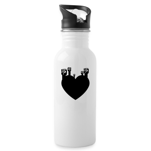 Heart of Fists White - Water Bottle