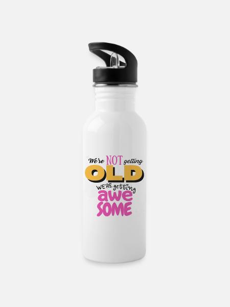 awesome - 20 oz Water Bottle - white