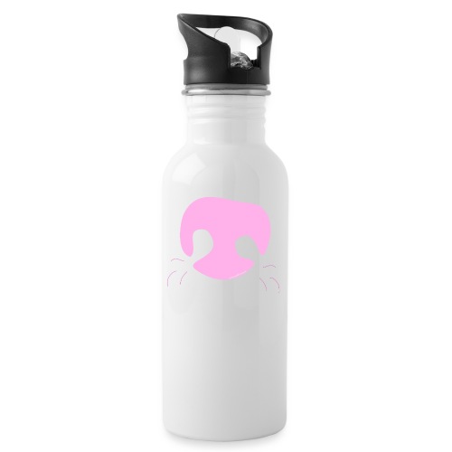 Pink Whimsical Dog Nose - 20 oz Water Bottle