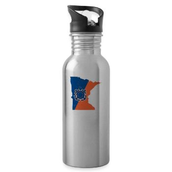 Minnesota Coast Guard Auxiliary Shirt Coast Guard Gifts - 20 oz Water Bottle - silver - Right