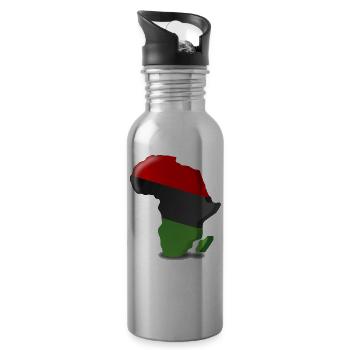 africa - 20 oz Water Bottle - silver - Right