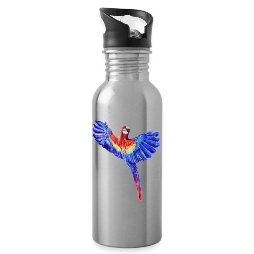 Scarlet macaw parrot - Water Bottle