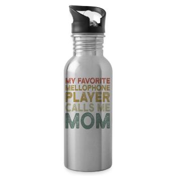 Funny Marching band Mom - Mellophone Mom - 20 oz Water Bottle - silver - Right