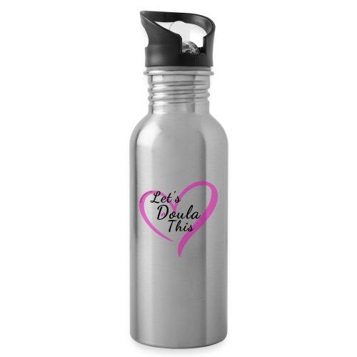 Let's Doula This, LLC Logo with Pink heart - Water Bottle