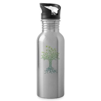 Tree of Bicycle Chains - 20 oz Water Bottle - silver - Right