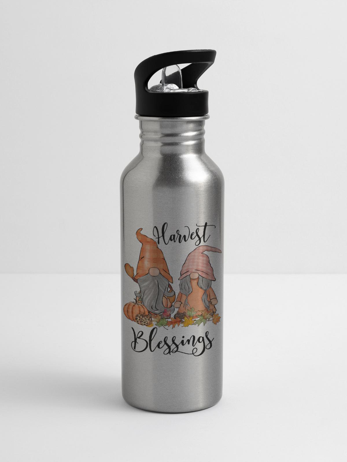 Harvest blessings - 20 oz Water Bottle - silver - Right