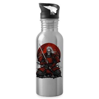 Ancient Samurai - 20 oz Water Bottle - silver - Right