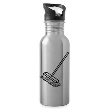 putzen cleaning putzfrau broom wischmop26 - 20 oz Water Bottle - silver - Right