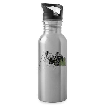 truck mudding - 20 oz Water Bottle - silver - Right