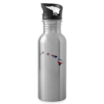 hawaiian chain island - 20 oz Water Bottle - silver - Right