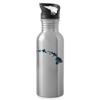hawaiian chain island - 20 oz Water Bottle - silver - Right