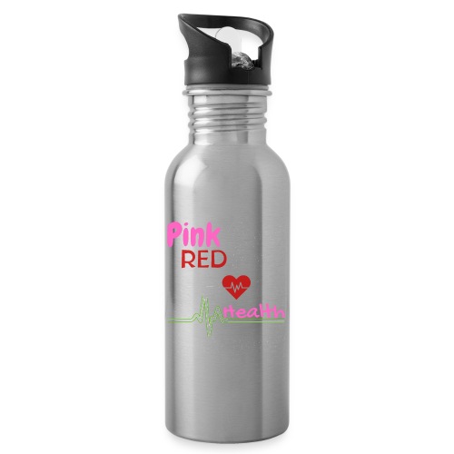 AKA Pink Goes Red For Heart Health Awareness - Water Bottle