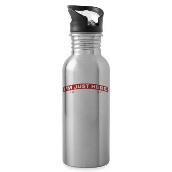 Football Snack Food Lover - 20 oz Water Bottle - silver - Right
