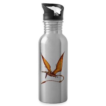 Kongamato Cryptozoology Bird - 20 oz Water Bottle - silver - Right