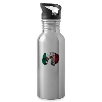 Mexican, mexico, Till Valhalla, Viking - 20 oz Water Bottle - silver - Right