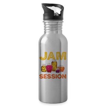 Jam Session Musician Jelly Pun - 20 oz Water Bottle - silver - Right