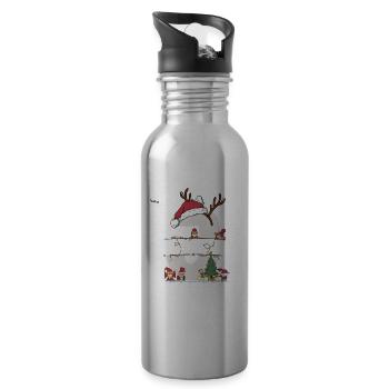 John Christmas - John Name funny Xmas - 20 oz Water Bottle - silver - Right