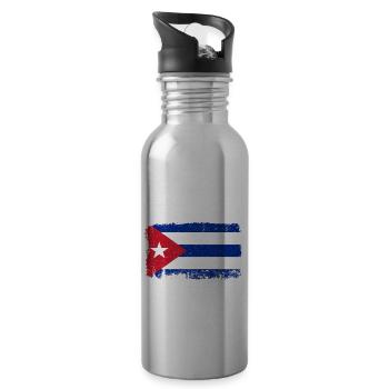 Cuban Dad Best Dads are from Cuba - 20 oz Water Bottle - silver - Right