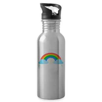 Pansexual Gay Pansexuality Asexual Asexuality - 20 oz Water Bottle - silver - Right