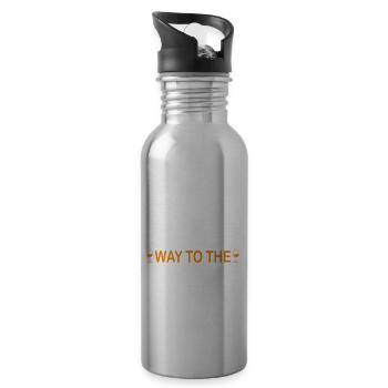 Witch Way To The Wine - 20 oz Water Bottle - silver - Right