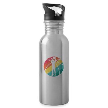 Basketball Ball Sports America USA Team - 20 oz Water Bottle - silver - Right