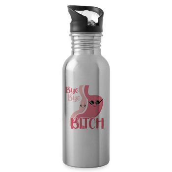 Gastric Sleeve Gastric Sleeve Surgery Gastrectomy - 20 oz Water Bottle - silver - Right