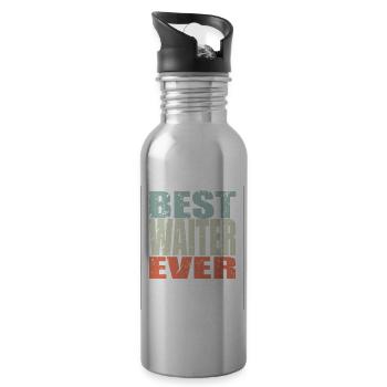 Best Waiter Ever Waiter Gift - 20 oz Water Bottle - silver - Right