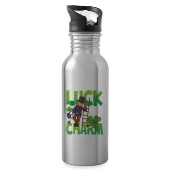 Who Needs Luck When You're This Charm for a - 20 oz Water Bottle - silver - Right