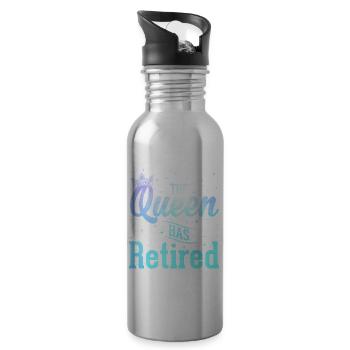 Mom Retired Grandmother Retirement - 20 oz Water Bottle - silver - Right
