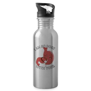 Gastric Sleeve Gastric Sleeve Surgery Gastrectomy - 20 oz Water Bottle - silver - Right