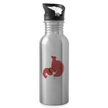 Gastric Sleeve Gastric Sleeve Surgery Gastrectomy - 20 oz Water Bottle - silver - Right