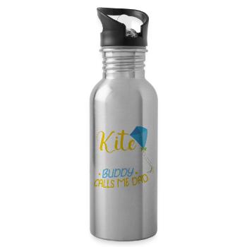 Kite Flying Kite Fan For Fite Flying Lovers - 20 oz Water Bottle - silver - Right