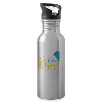 Kite Flying Kite Fan For Fite Flying Lovers - 20 oz Water Bottle - silver - Right