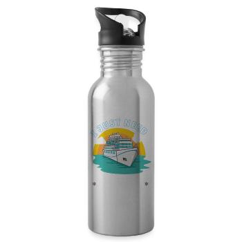 Boating Boat Captain Cruise Ship Cruising Yacht - 20 oz Water Bottle - silver - Right