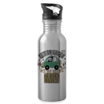 Get in loser we're going truck living - 20 oz Water Bottle - silver - Right