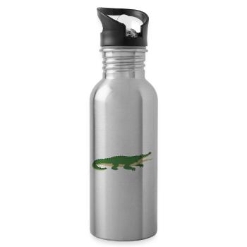 I Just Really Like Alligators Okay Funny Alligator - 20 oz Water Bottle - silver - Right