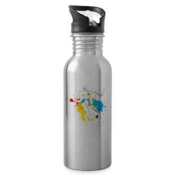 Motocross - 20 oz Water Bottle - silver - Right