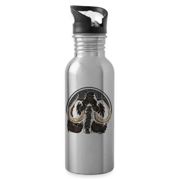 Prehistoric Animal Mammoth - 20 oz Water Bottle - silver - Right