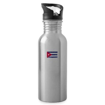 I can not keep calm I am Cuban - 20 oz Water Bottle - silver - Right