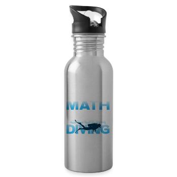 Scuba Diving Gift Underwater Lover Scuba Diver - 20 oz Water Bottle - silver - Right