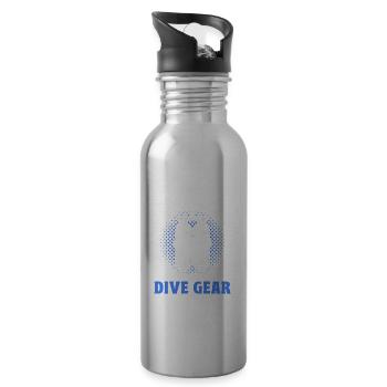 Scuba Diving Gift Underwater Lover Scuba Diver - 20 oz Water Bottle - silver - Right