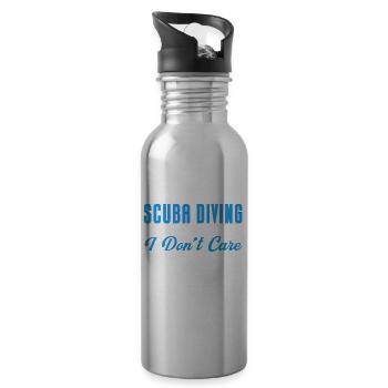 Scuba Diving Gift Underwater Lover Scuba Diver - 20 oz Water Bottle - silver - Right